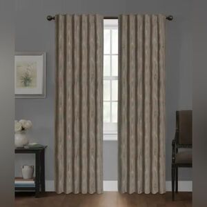 Carlton Blackout Platinum Smart Curtains Window Curtain Panel, 50 x 63” beige